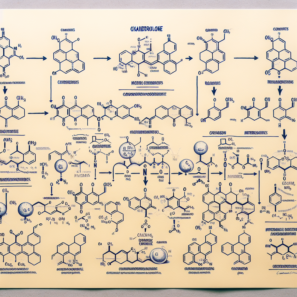 Synthesis pathway of oxandrolone