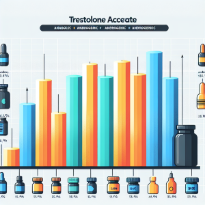 Anabolic-to-androgenic ratio of trestolone acetato compared to others