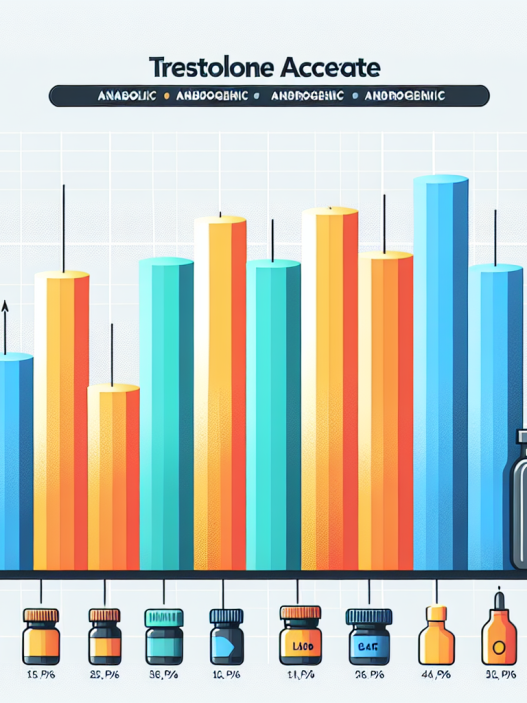 Anabolic-to-androgenic ratio of trestolone acetato compared to others