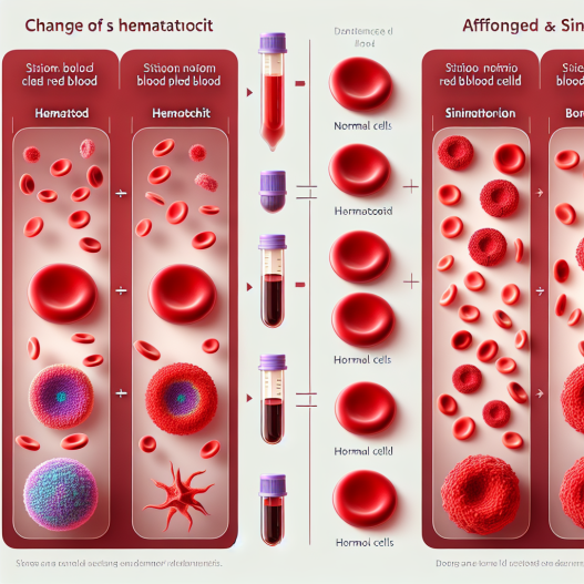 Hematocrit and red blood cell changes from sintol